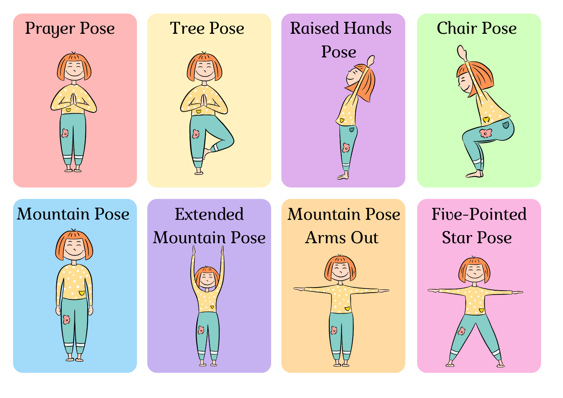 Bundle- Three sets of Kids Yoga Pose Cards (128 poses!) | Kids yoga poses,  Yoga for kids, Kids yoga classes